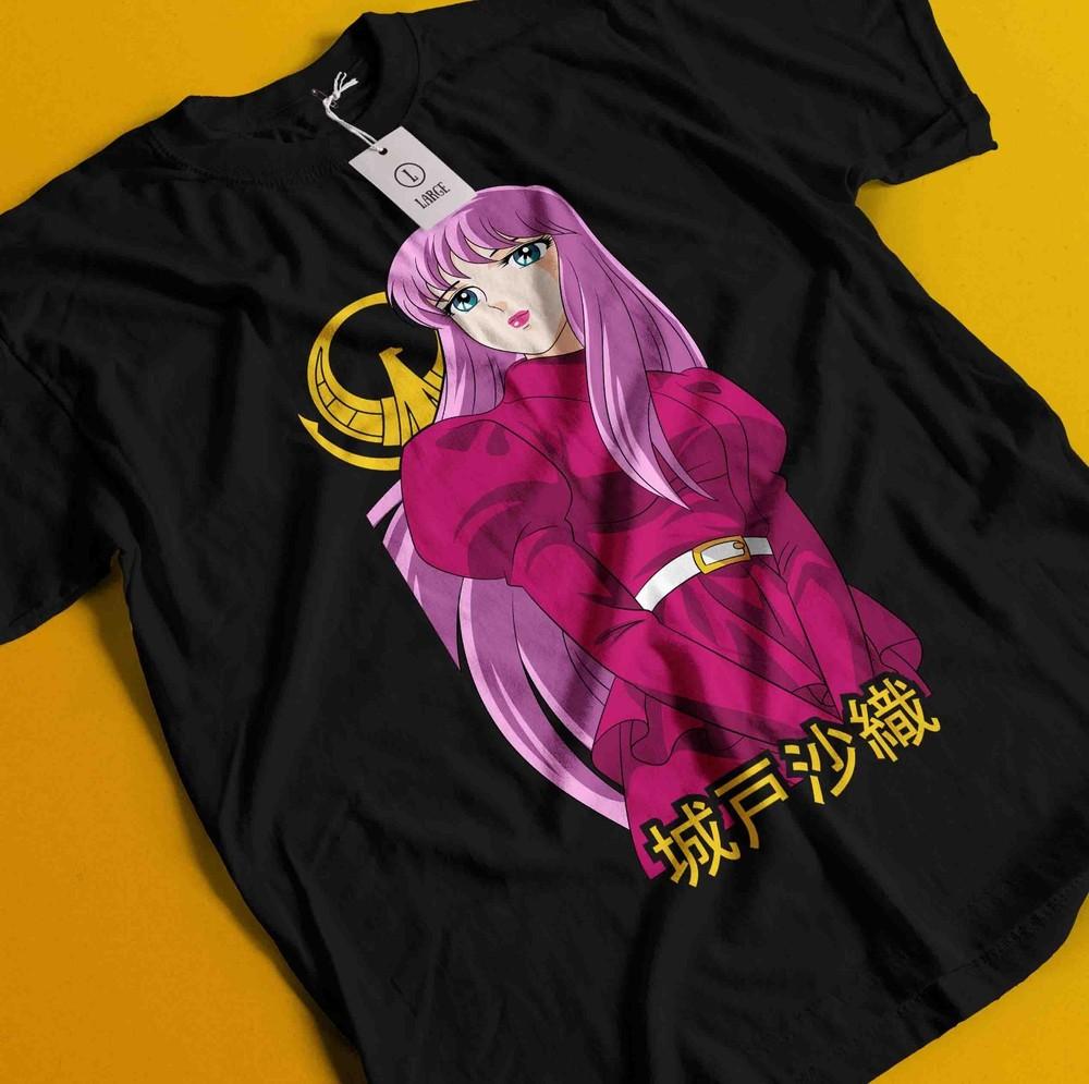 

Saint Seiya T-Shirt knights Of the Zodiac Saori Anime Manga Graphic Tee Unisex 2XL