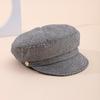 Autumn Winter Korean Style Flat Top Newsboy Cap For Women - Military Cap Casual Hat Warm Street Fashion Headwear Accessories