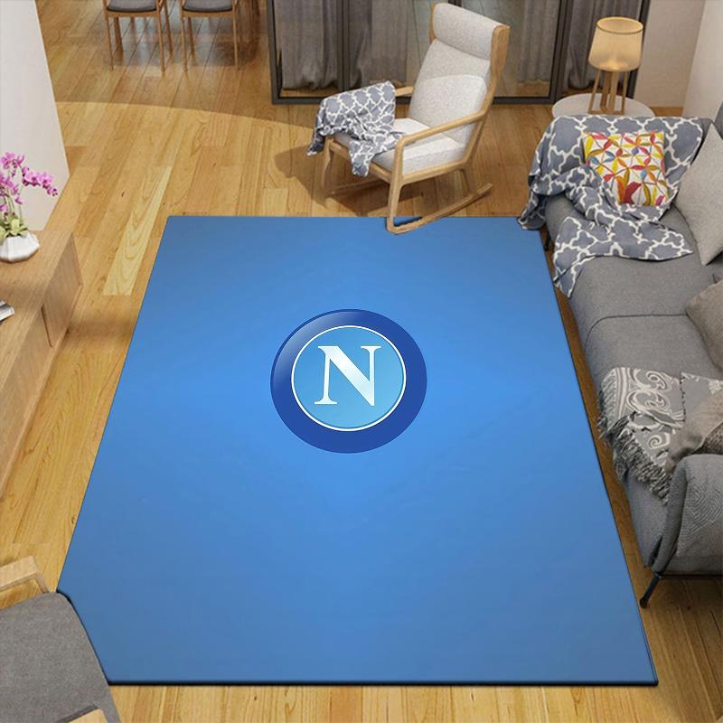 SSC Napoli2 Flannel Pattern Square Carpet,Area Rug,Carpet Rug for Living Room Bedroom Sofa Playroom Decor,Non-slip Floor Mat