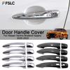 For Nissan Sentra Bluebird Sylphy    Carbon Fiber Chrome Car Door Handle Cover Stickers Styling Accessories