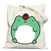 Frog Creative Printing New Shoulder Bag Leisure Student Large Capacity Tote Bag