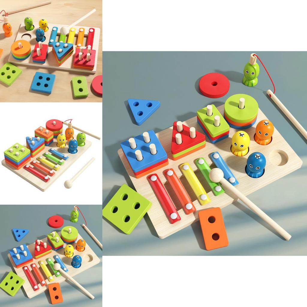 Wooden Montessori Tower Puzzle Toy For Toddlers Educational Development