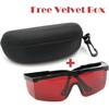2 SET Goggles Laser Safety Glasses 190nm To 540nm Laser Protective Eyewear With Velvet Box (2pcs Red)