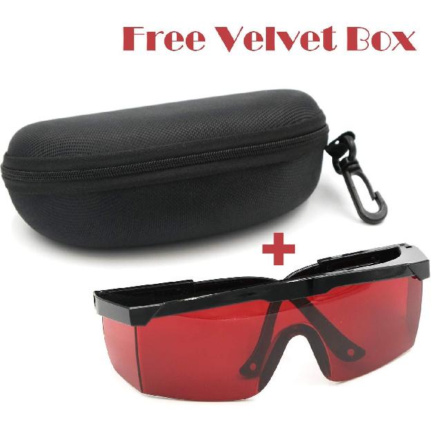 2 SET Goggles Laser Safety Glasses 190nm To 540nm Laser Protective Eyewear With Velvet Box (2pcs Red)