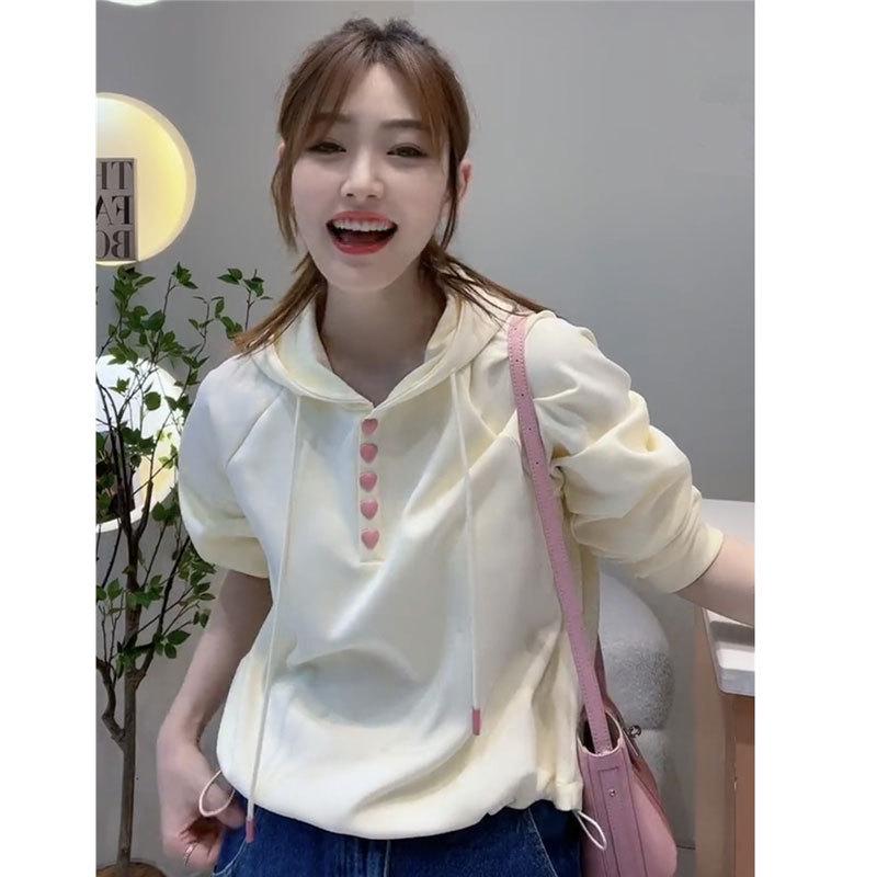 2025 Spring Women's Niche Loose-Fit Hooded Sweatshirt Jacket