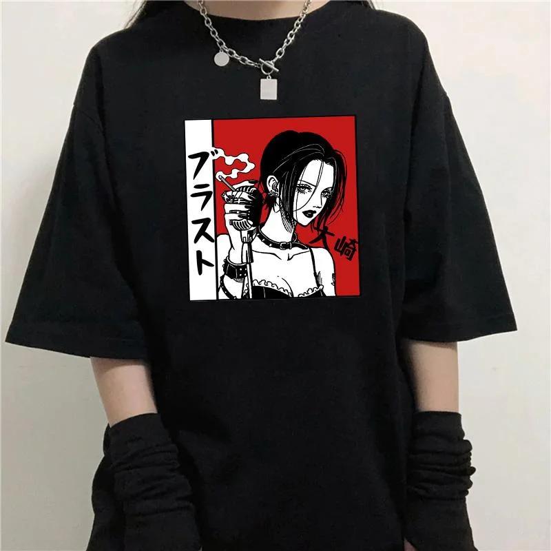 Osaki Nana Pattern Short-sleeved Tshirt Women's Casual Personality Shirt Street Fashion New Women Clothing Anime Clothes Graphic