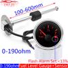 0-190 Ohm 2" 52mm Fuel Level Gauge+Fuel Float Level Sensor for Marine Car RV Boat Oil Tank Level Inidcator with Alarm LED