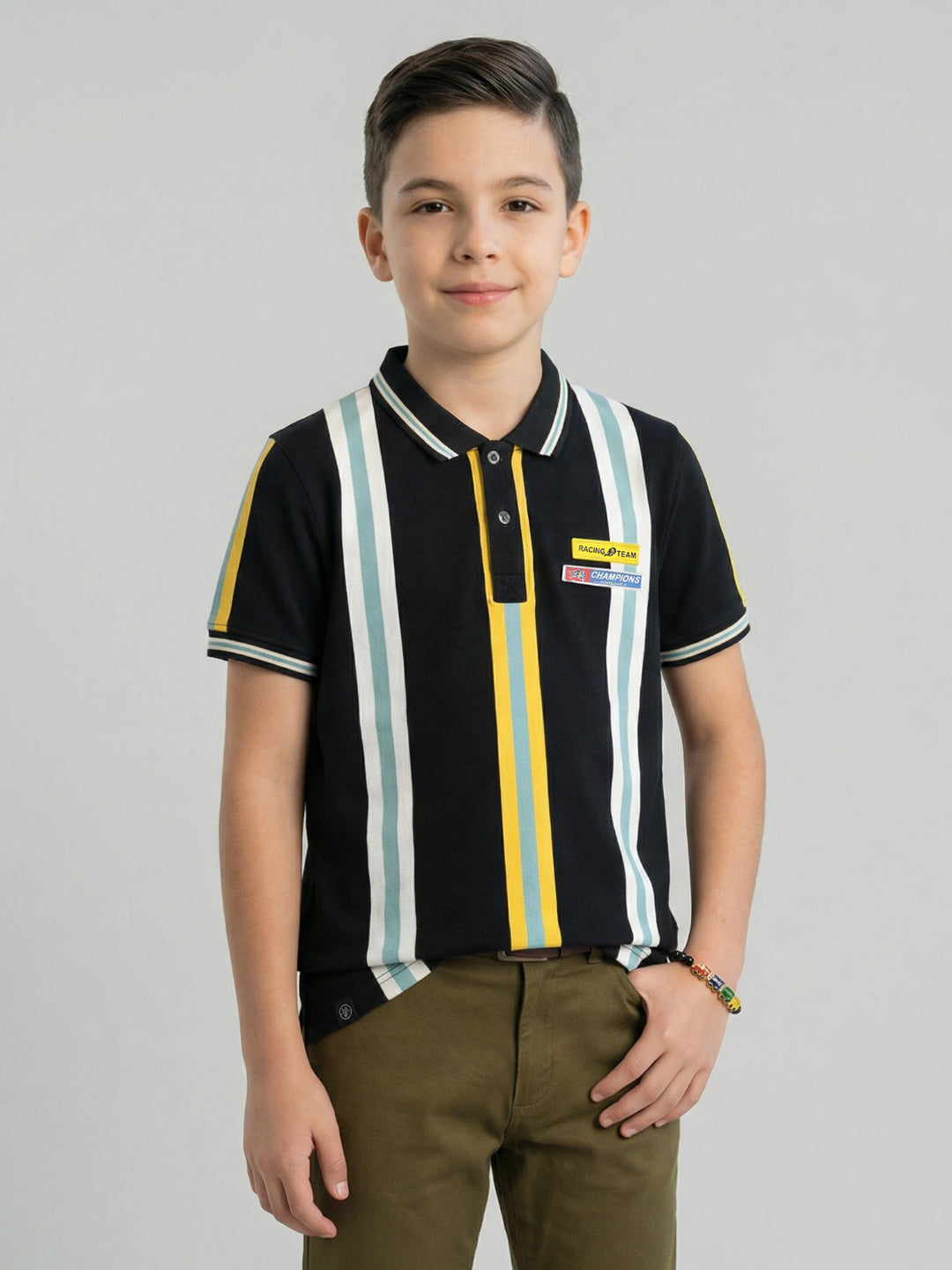 Monte Carlo Boy Regular Fit Black Tshirt 4-5 Years