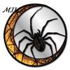 Halloween Wandspiegel Dekor Dekorative Aufkleber mit Spinnen/Skeletten/Kürbissen, Retro Hängende Spiegel für Flur Schmuck, Leichtes Zuhause Feiertag