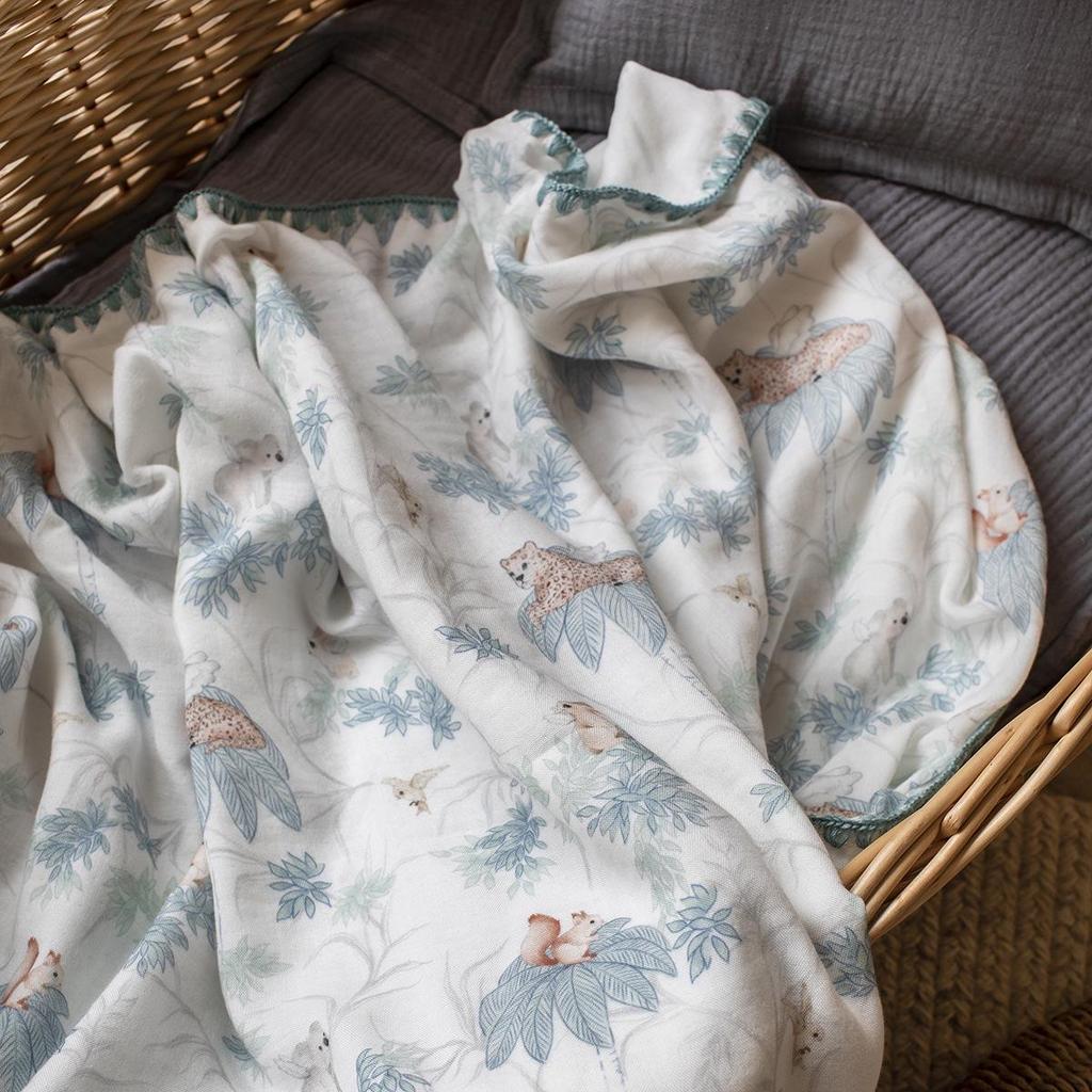 Summer Baby Bamboo 4-Layer Cool Quilt: Newborn Ice Silk Blanket for Naps & Air Conditioning.