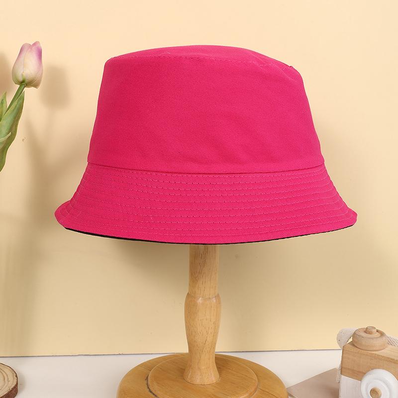 Spring and autumn candy color simple light plate solid color double-sided fisherman hat suitable for men and women daily leisure