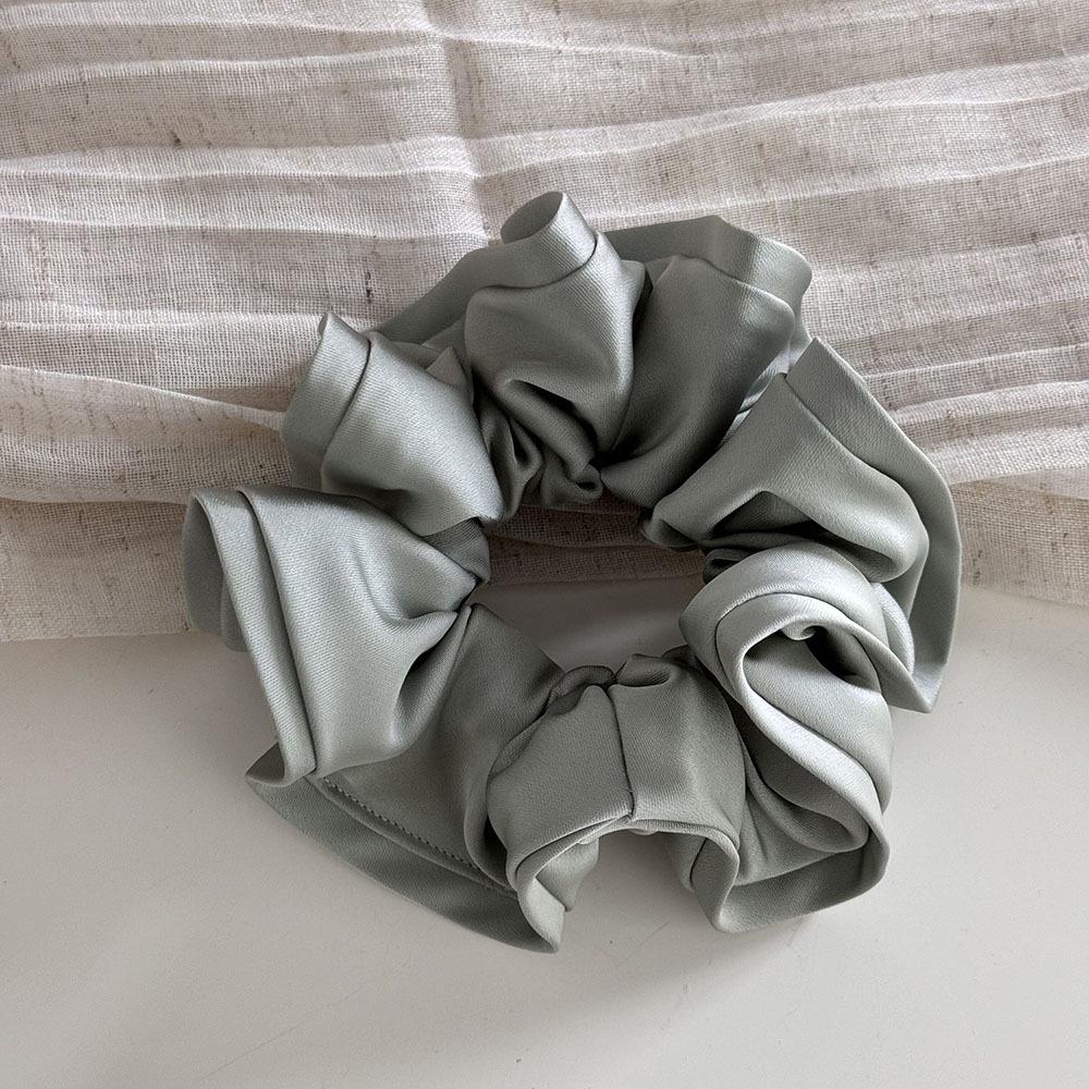 Korean-Style Bright Color Bud-Shaped Large Scrunchie for Women's Ponytails