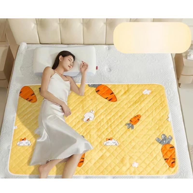 

Rabbit Lattice Carrot Pattern Urine Separator Pad Waterproof Bed Care Mat Tool Yellow,70x90cm