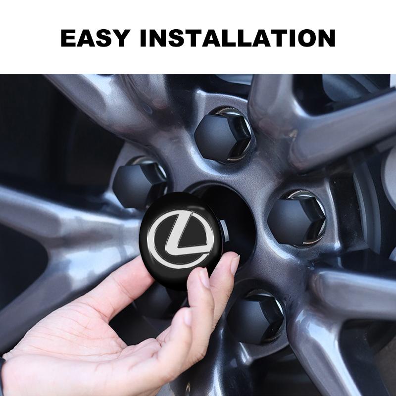 Autocollants Intérieurs 56mm Cache-moyeu de Roue de Voiture Emblème Autocollant Jante pour Lexus LS LC RZ RC IS350 ES300 GS350 CT200h GX460