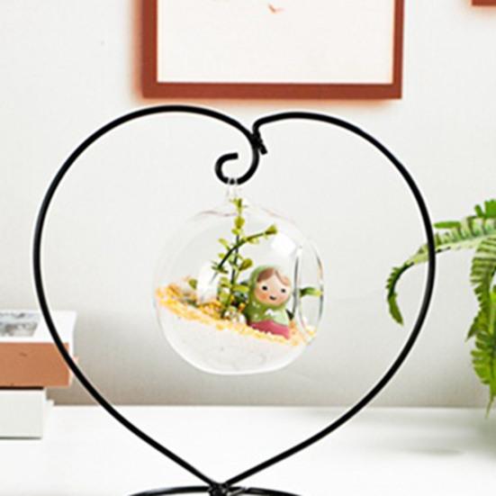 1 Set Display Stand Hollow Detachable Heart-shaped Desktop Decorative Ornament Iron Stand Home Decoration