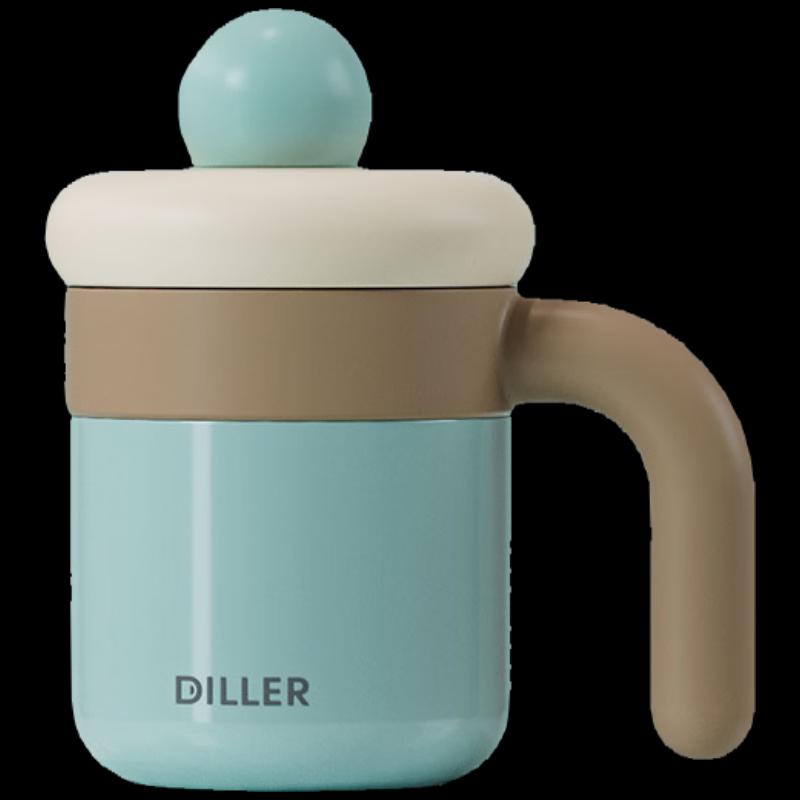 Diller 316 Stainless Steel Insulated Mug with Straw & Tea Infuser