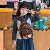 Hello Kitty Kids Backpack With Leopard Print Fabric For Daycare And School Use
