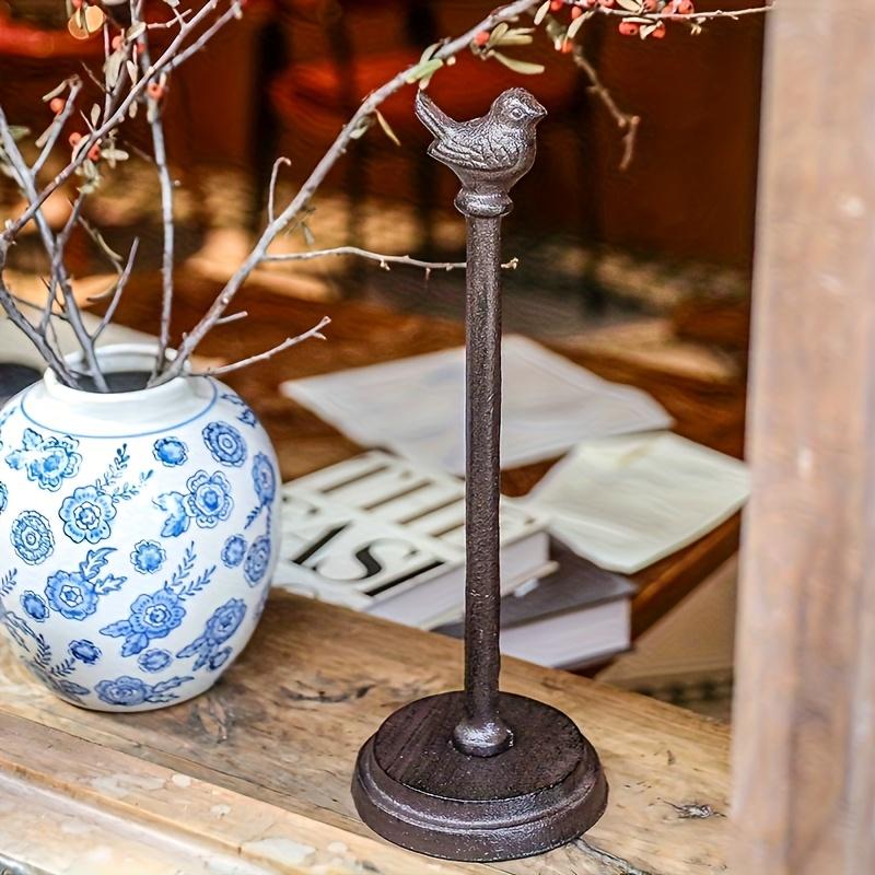 

Винтажный чугунный держатель для салфеток в виде птицы, кухонный держатель для бумажных полотенец, настольное украшение, полка для хранения, аксессуары для ванной комнаты