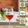 4Pcs Creative Wine Glass Topper Leakproof Wooden Red Wine Lid Wine Glass Covers  Restaurants