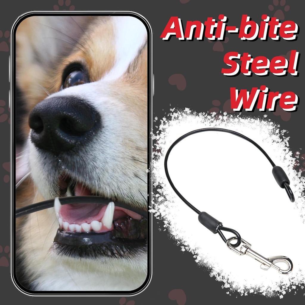 PUPTECK Retractable Dog Leash with Anti-Chewing Steel Wire, 360°Tangle-Free Pet Walking Leash for Small Medium Large Dogs, Heavy Duty Up To 110lbs,