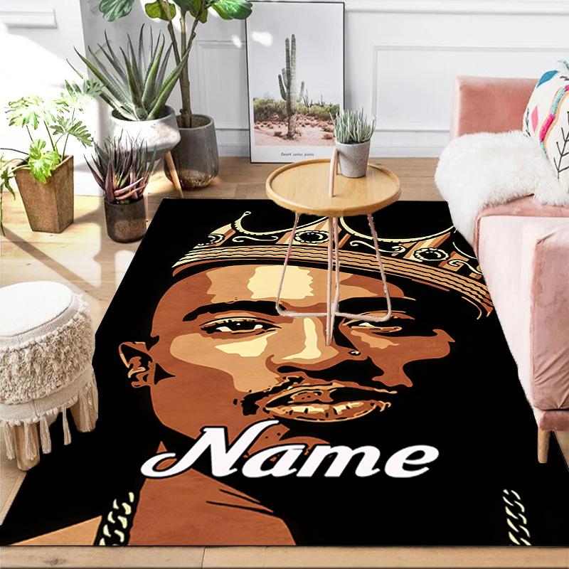 Tappeto Hip Hop Personalizzato con Nome, Tappeto da Gioco, Tappetino per Camera da Letto Soggiorno Ingresso, Idea Arredamento Casa Regalo per Natale Compleanno