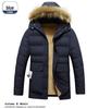 Men's Plus Size Hooded Winter Cotton Jacket - Casual and Versatile Dad Style Outerwear