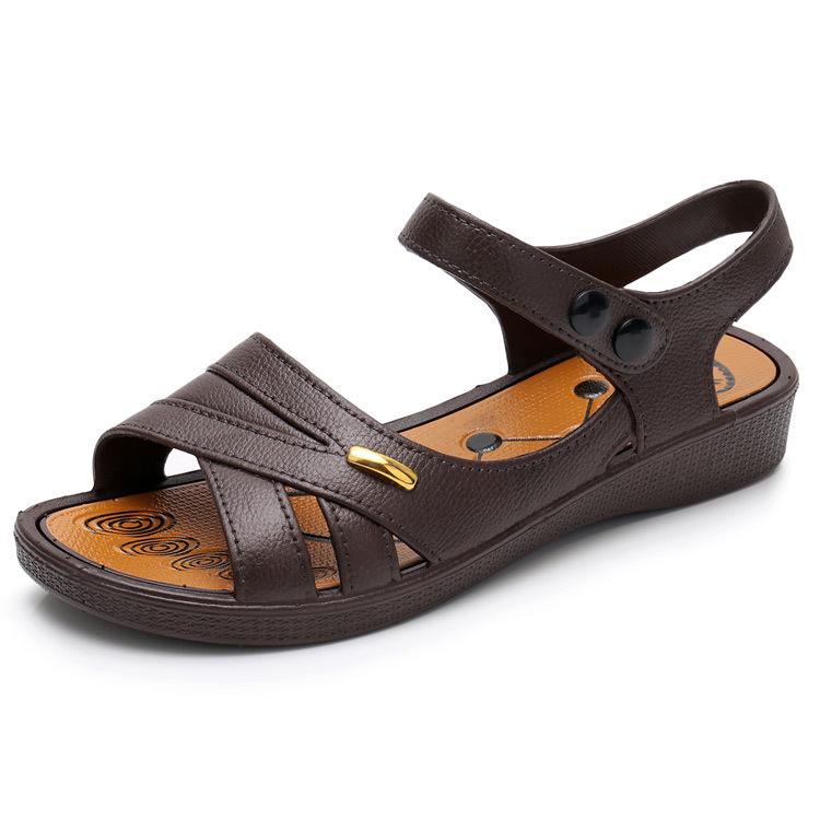 Summer Wear-Resistant Women’s Sandals for Middle-Aged and Elderly — Outdoor Plastic Mother Sandals