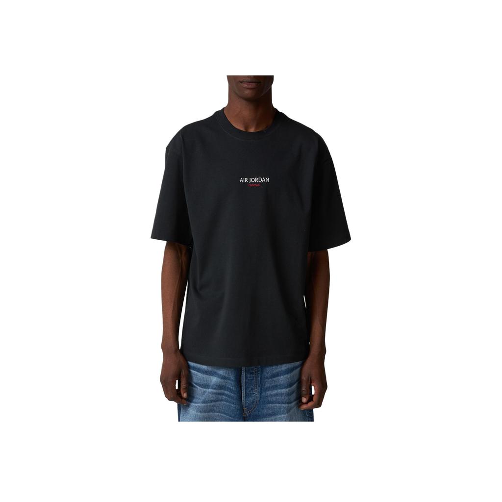 Jordan Comfortable Soft Round Neck Short Sleeve T-Shirt Men tops Black HJ2318-010