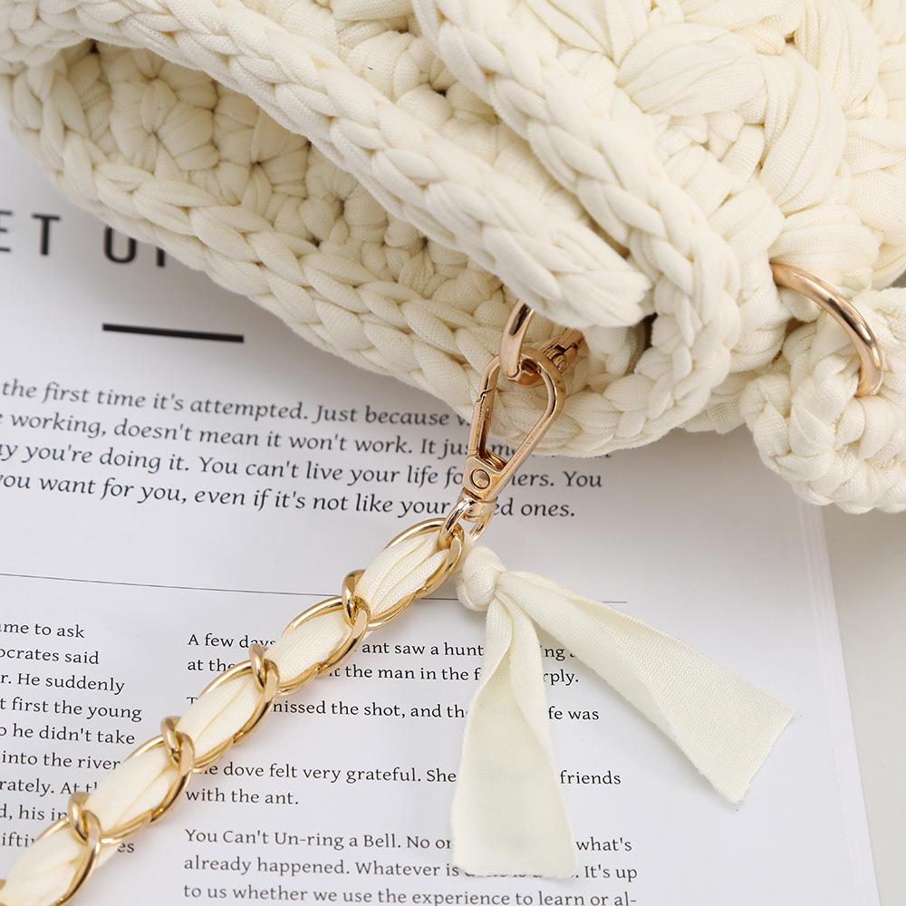 Hyuna Fashionable Korean-Japanese Crochet Chain Crossbody Bag - Versatile Handmade Colorful Bag