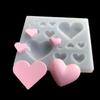 Moule 3D en silicone en forme de cœur, résine époxy, pour bijoux, boucles d'oreilles, pendentifs, outils de cuisine, décoration de gâteaux, moule à chocolat