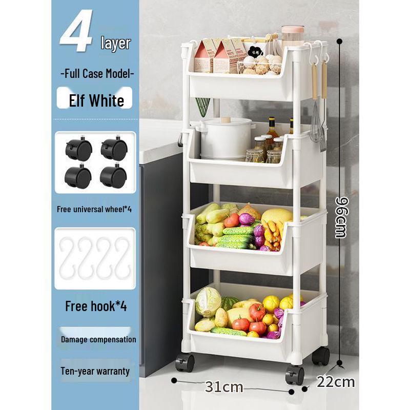 Multi-layer Kitchen Storage Rack for Snacks, Fruits, and Vegetables