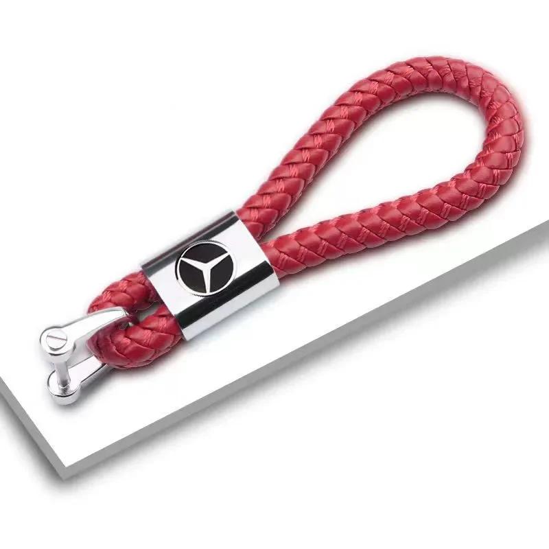 DQY2 1PCS Car Braided Keychain Holder Auto Key Rope Keyring for Mercedes Benz New B/C/E Class A Class C200L GLC GLK New CLA GLA