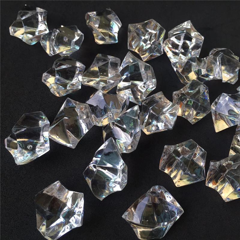 Acrylic Irregular Hole Ice Cube Beads for Lamp and Decoration
