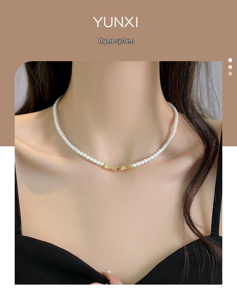 Luxurious Minimalist Pearl & Metal Choker Necklace for Women - Summer 2025 Trend