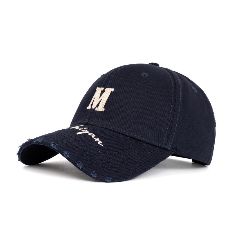 

Бейсболка с вышивкой букв, мягкий верх, для мужчин, женщин, парная, солнцезащитная темно-синий