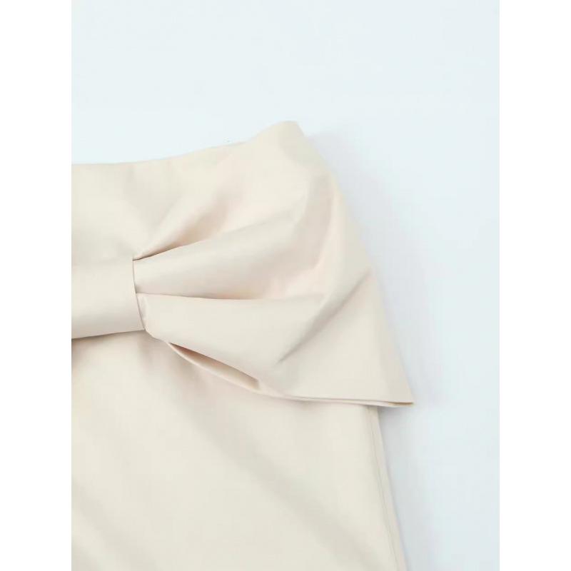 European and American Women's High Waist Bow Short Skirt