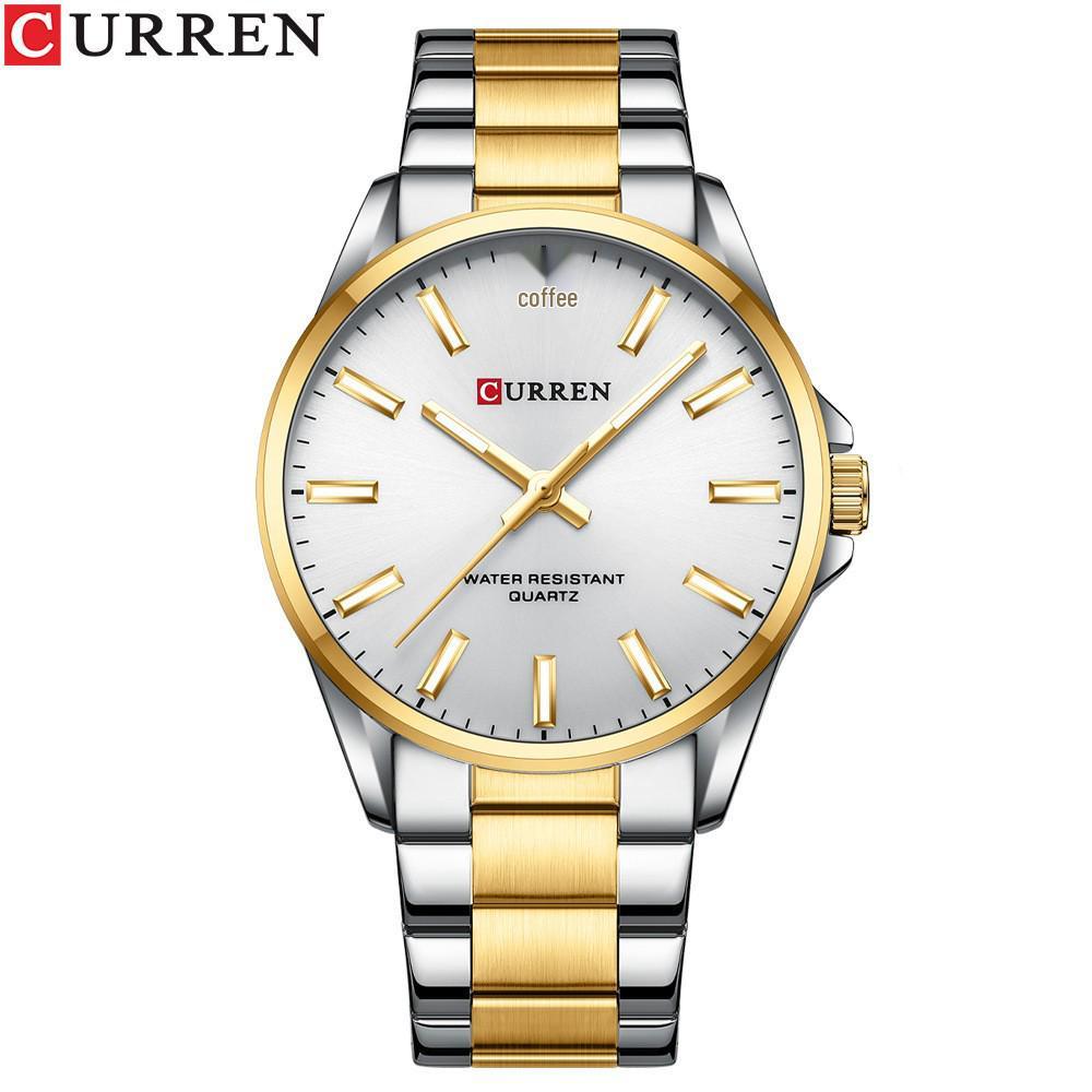 Curren Kairui 9090: Herren-Stahlarmbanduhr & Damen-Quarz-Business-Uhren-Set.