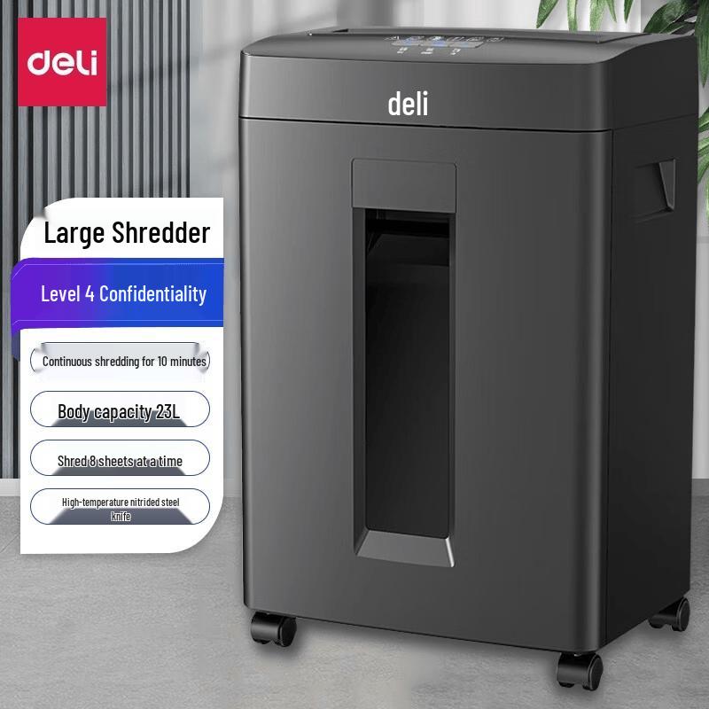 

Deli Commercial High-Security Paper Shredder CN plug (adapter included)