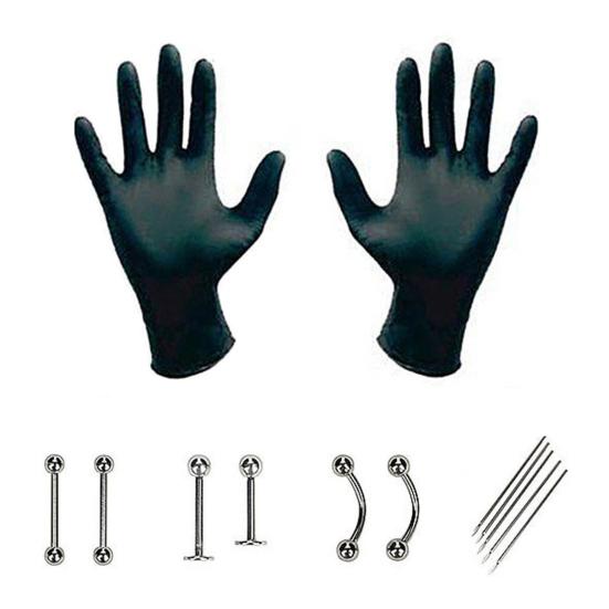 Praktisk piercingsmykkesett Robust slitesterk