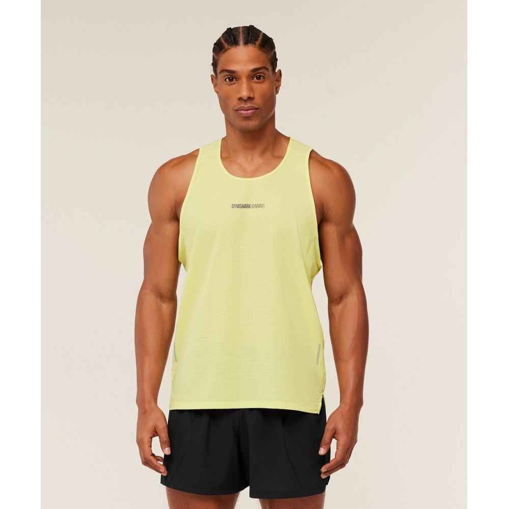 Gymshark Running Tank Sorbet Yellow A3c1r Ybtx