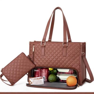 Geantă de prânz termoizolată crossbody pentru damă și geantă pentru computer