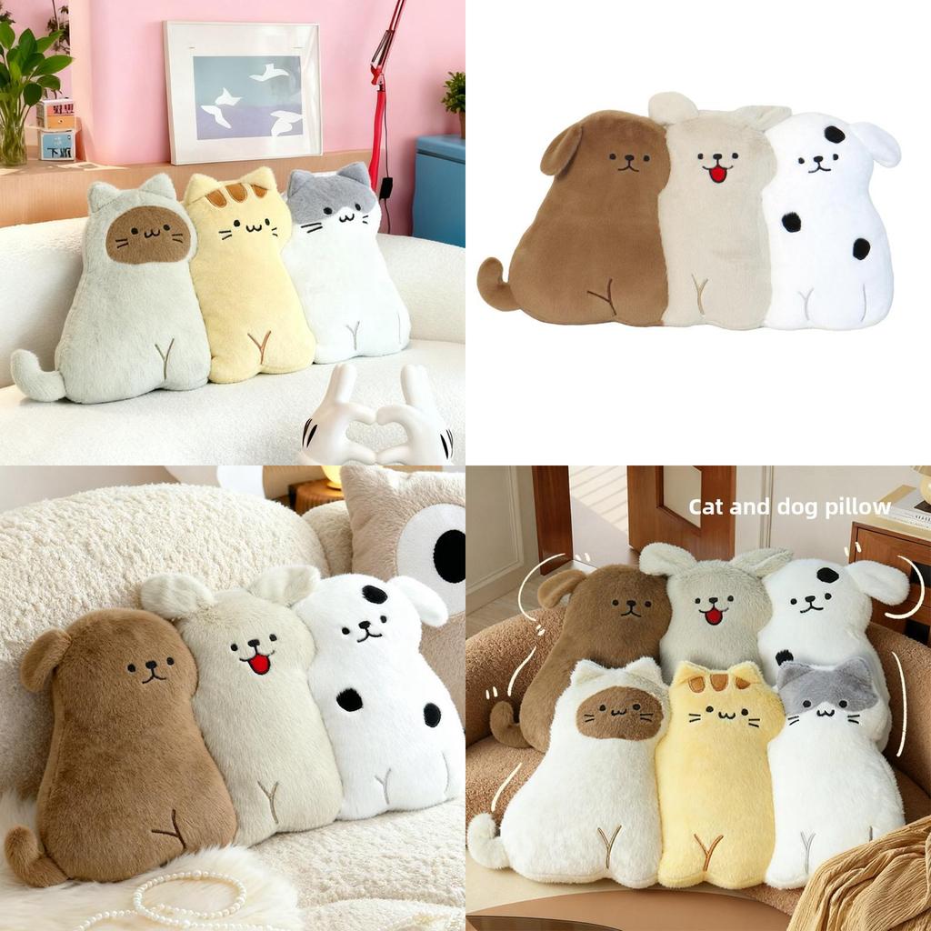 Plush Dog Bedside Pillow With Pp Cotton Filling For Kids And Teens