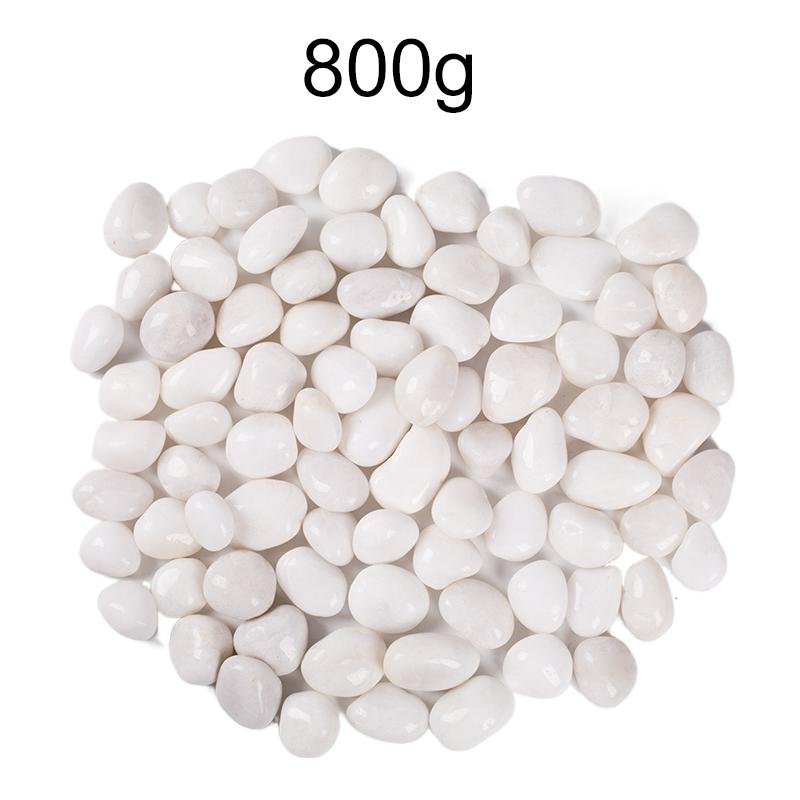 200~800g Weiße Kieselsteine 2~3cm Landschaftsgestaltung und Straßenbelag Hochglanz-Regenblumensteine Pooldekoration Stein TMZ