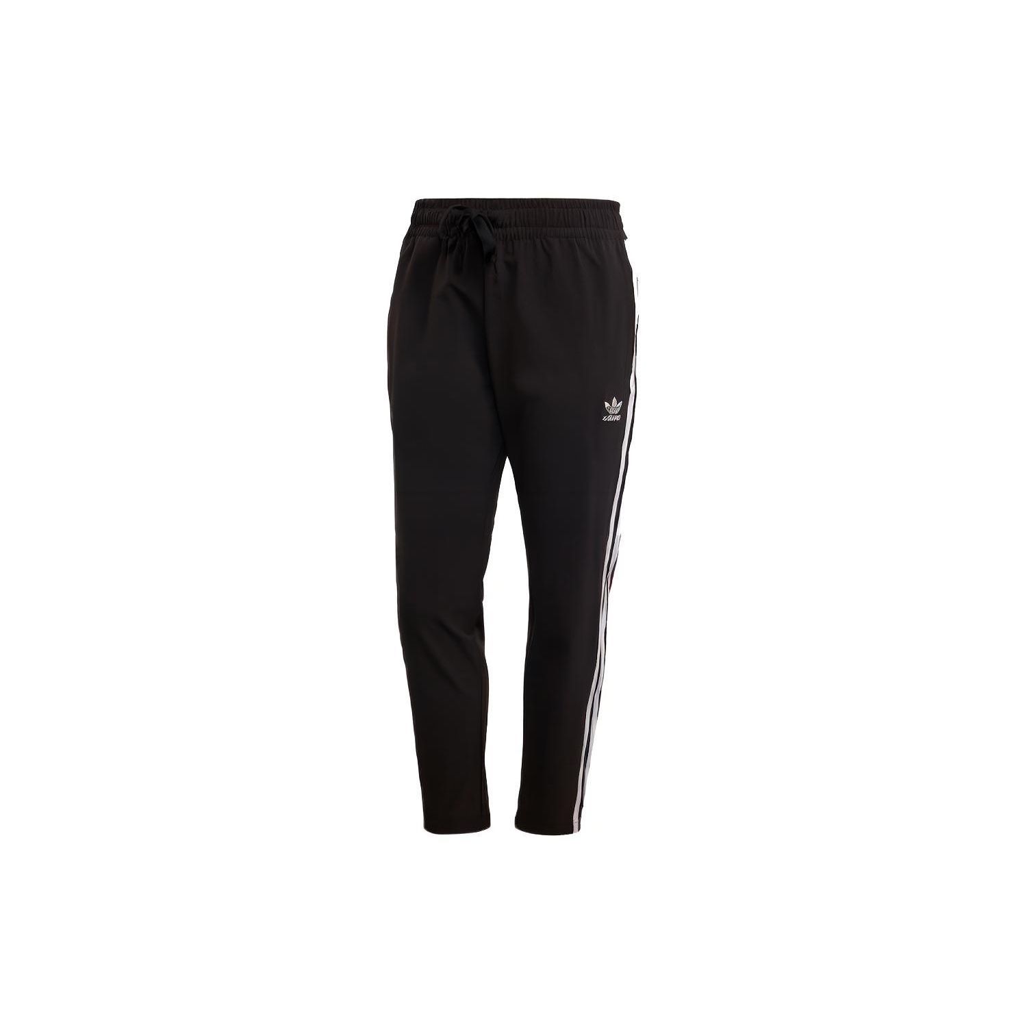 Adidas Originals 3 Stripes Cropped Track Pants Women Black GK6169 J/S