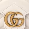 Gucci GG Marmont Gold Logo Used Gestepptes Leder Mini Crossbody Tasche Damen Taschen Weiß 476433-DSVRT-9022