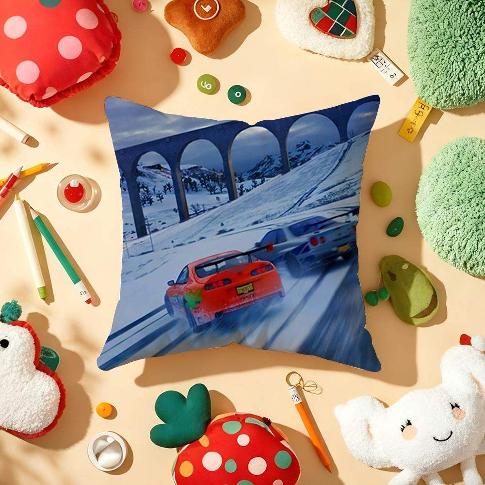 F-Fast And F-Furious R-R34 Cushion Cover Plush Fabric Soft Double-Sided Printed Sofa Warm Winter Home Gift Pillow Cover