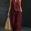 Halter V-neck Sleeveless Women's Casual Set 2026