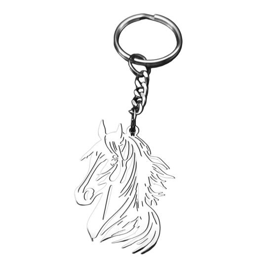 Keychain Hollow Horse Head Charm Key Chain Decorative Good Luck Key Holder Backpacks Handbags Car Key Accessories