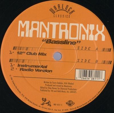 12inch Record MANTRONIX - Bassline WR8111 Warlock Classic 1999 US Dance & Electronica Used