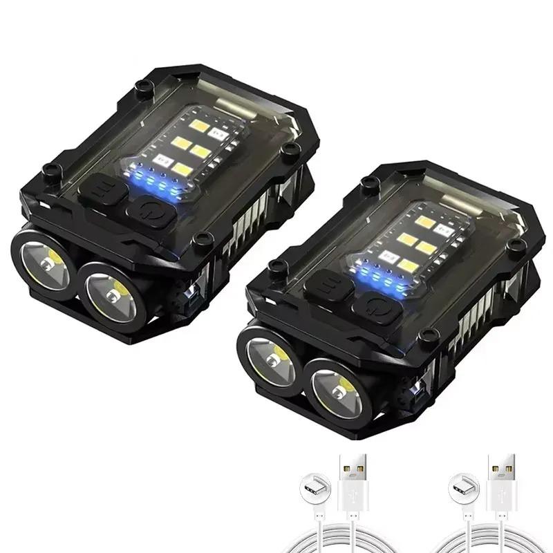 Linterna de Bolsillo LED Potente Super Brillante Multifuncional Magnética COB EDC Mini Llavero Linterna Recargable